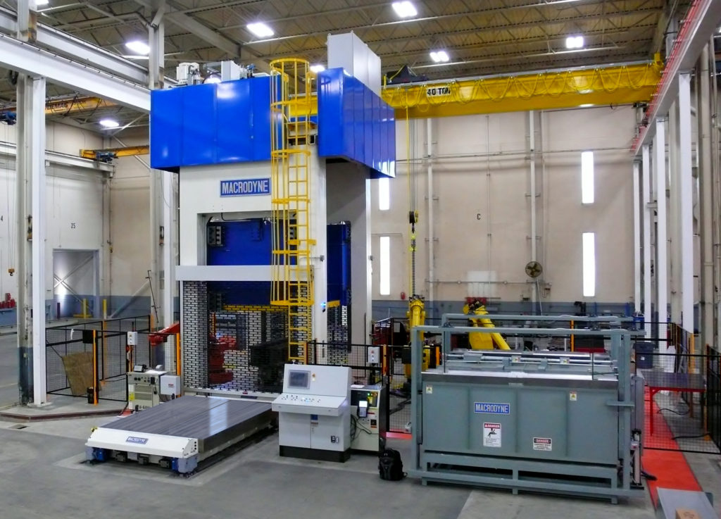 1,000-ton hot stamping press line by Macrodyne Technnologies.