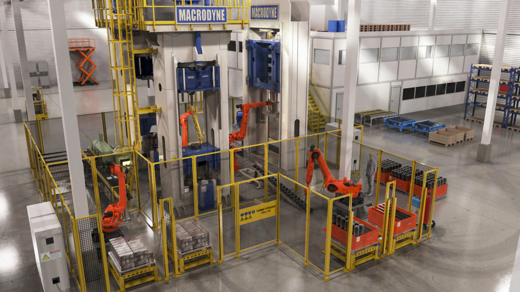 A 155mm production line designed by Macrodyne.