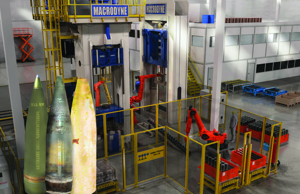 155mm shell line by Macrodyne.