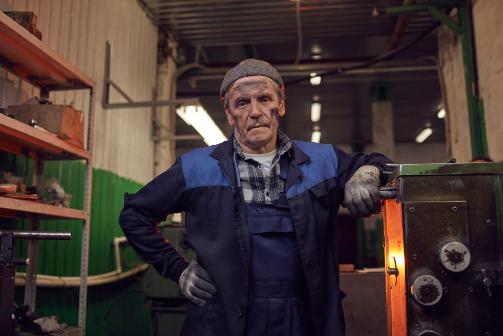 A hydraulic press operator with an aging manufacturing facility.