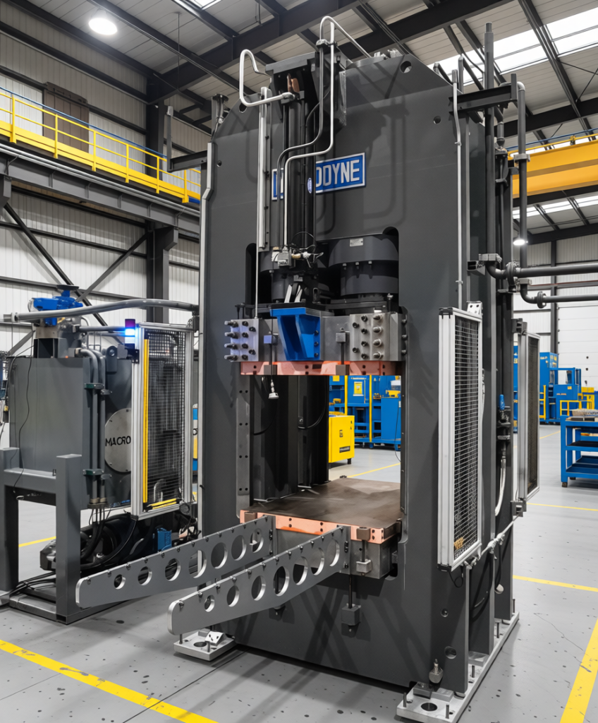 Compression molding press by Macrodyne Technologies.
