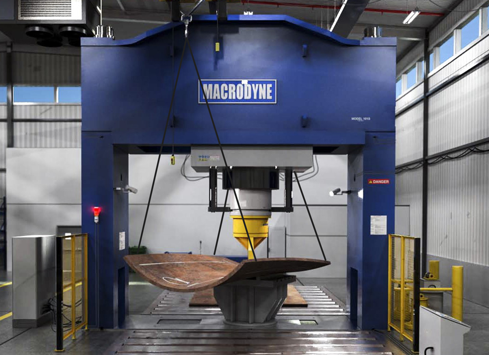 Shipbuilding press by Macrodyne Technologies.